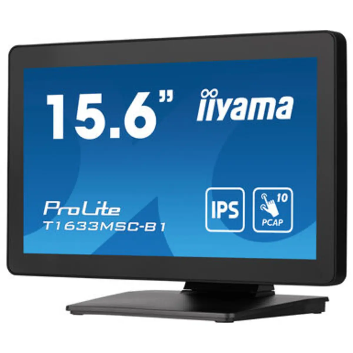 ProLite T1633MSC-B1 LED-Monitor 39,5 cm 15,6" Touchscreen 1920x1080 FHD 60 Hz IPS 450 cd/m² 1000:1 5 ms HDMI DisplayPort Lautsprecher Schwarz matte Oberfläche