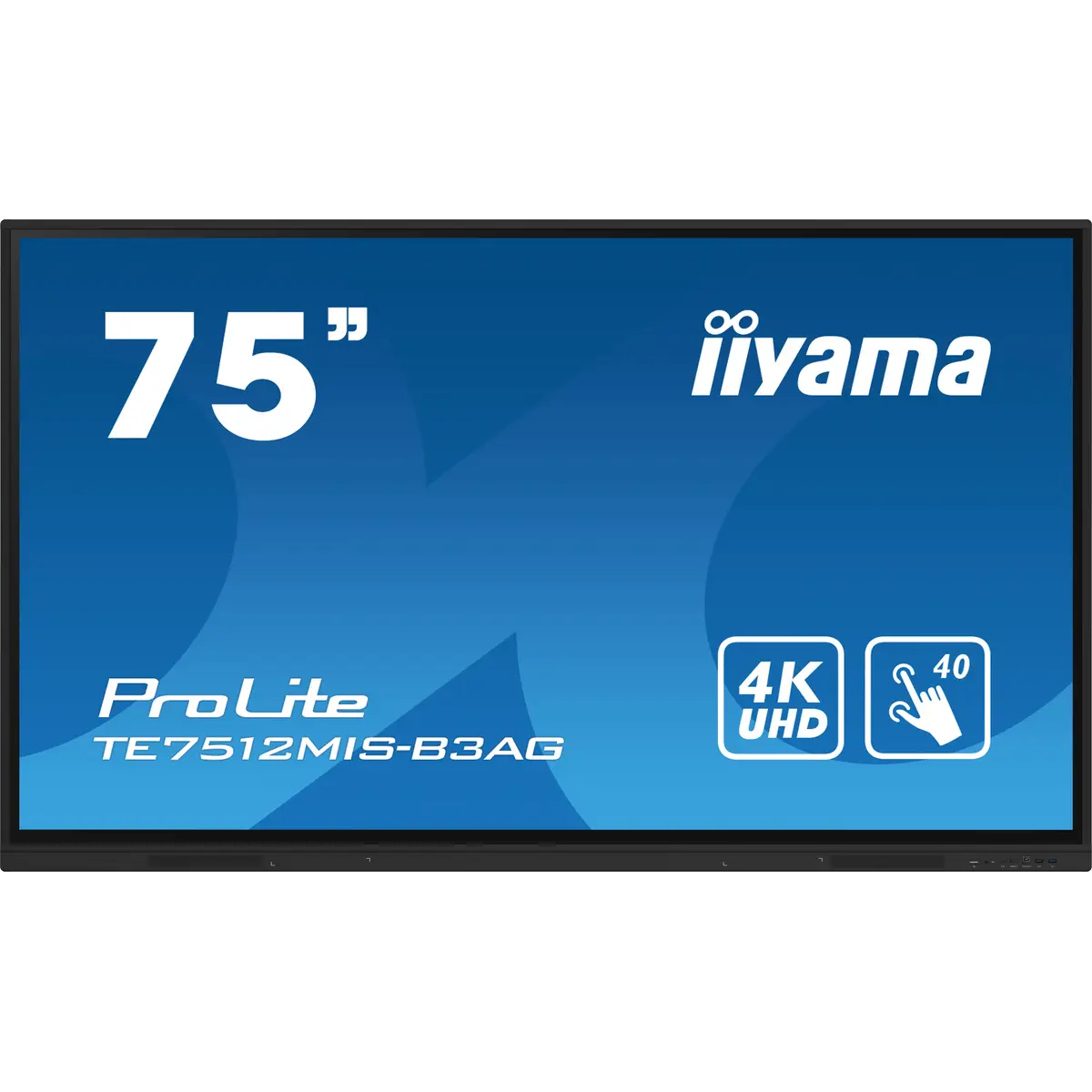 ProLite 189,3 cm 74,5" LCD-Display mit LED-Hintergrundbeleuchtung interaktive Digital Signage mit Touchscreen (Multi-Touch) / optionaler Slot-in-PC 4K UHD 3840x2160 16:9 1200:1 400 cd/m² 8ms schwarze Ble