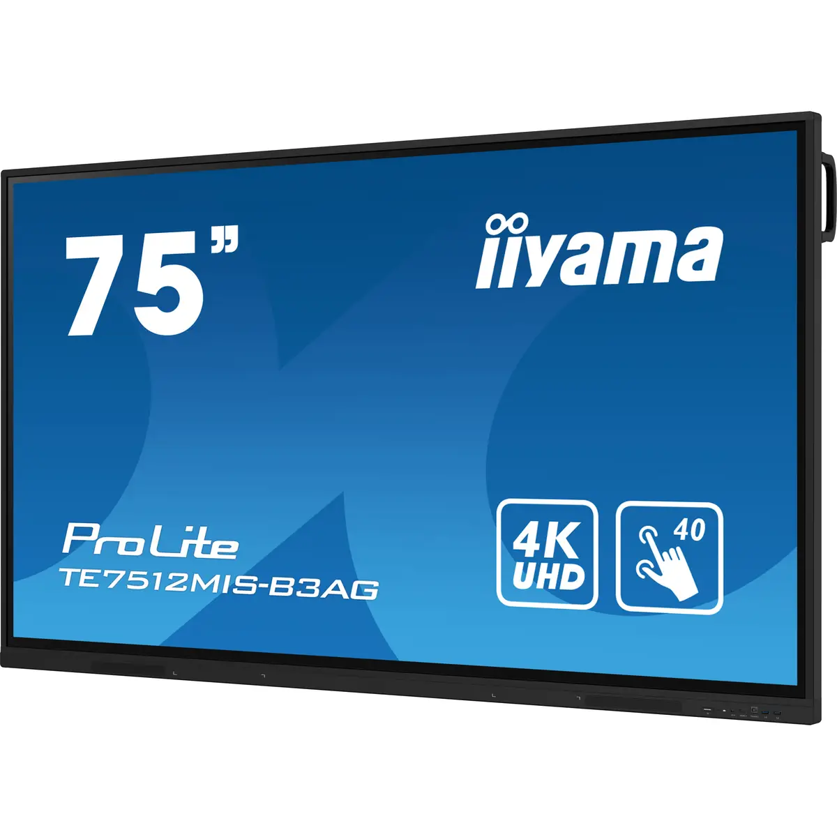 ProLite 189,3 cm 74,5" LCD-Display mit LED-Hintergrundbeleuchtung interaktive Digital Signage mit Touchscreen (Multi-Touch) / optionaler Slot-in-PC 4K UHD 3840x2160 16:9 1200:1 400 cd/m² 8ms schwarze Ble