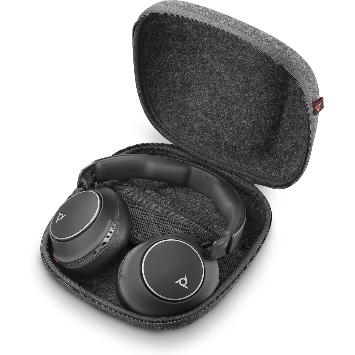 Poly Voyager Surround 80 UC Headset Kabellos USB Typ-C Bluetooth Schwarz