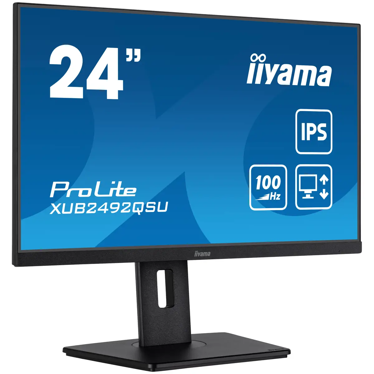 ProLite XUB2492QSU-B1 LED-Monitor 60,5 cm 23,8" 2560x1440 100 Hz IPS 300 cd/m² 1000:1 0,5 ms HDMI DisplayPort Lautsprecher Schwarz Matte Pivot