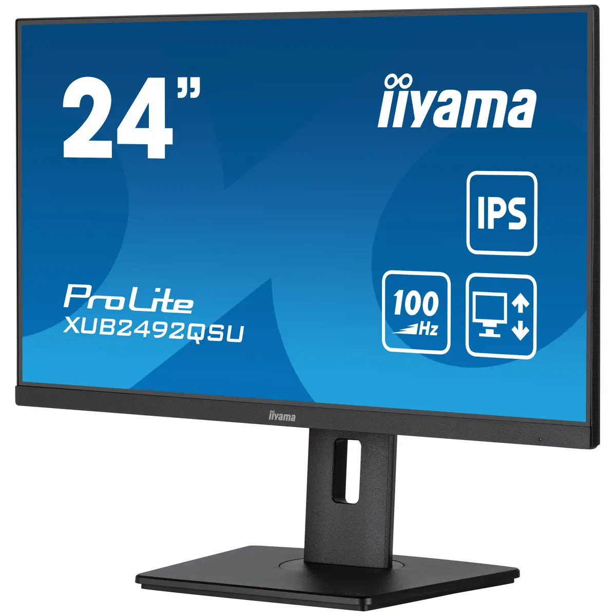 ProLite XUB2492QSU-B1 LED-Monitor 60,5 cm 23,8" 2560x1440 100 Hz IPS 300 cd/m² 1000:1 0,5 ms HDMI DisplayPort Lautsprecher Schwarz Matte Pivot