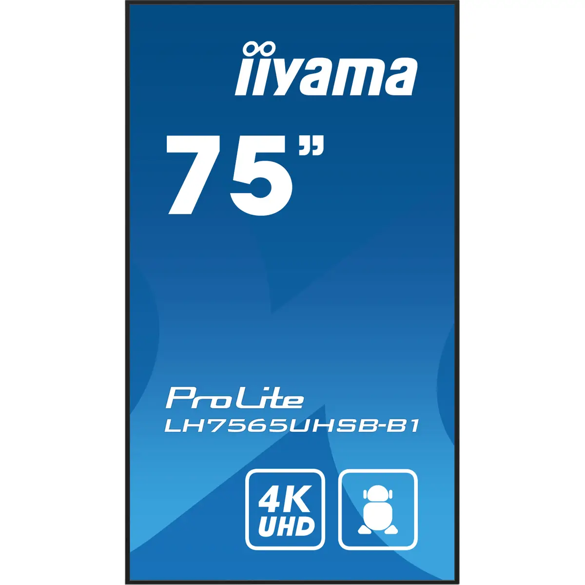 ProLite LH7575UHS-B1AG 189,3 cm 75" LCD-Display mit LED-Hintergrundbeleuchtung Digital Signage mit integrierter Media Player SDM Slot PC Android 4K UHD (2160p) 3840x2160 16:9 1200:1 500 cd/m² 8 ms Schwar