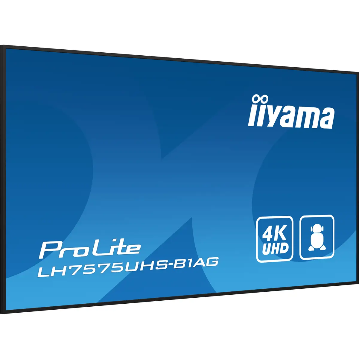 ProLite LH7575UHS-B1AG 189,3 cm 75" LCD-Display mit LED-Hintergrundbeleuchtung Digital Signage mit integrierter Media Player SDM Slot PC Android 4K UHD (2160p) 3840x2160 16:9 1200:1 500 cd/m² 8 ms Schwar