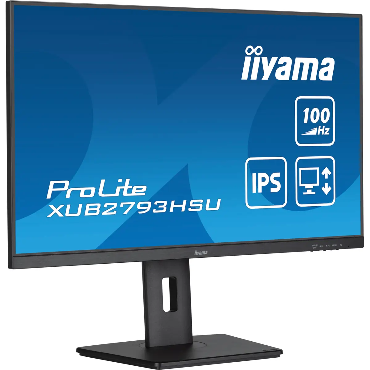 ProLite XUB2793HSU-B6 LED-Monitor 68,6cm 27" 1920x1080 FHD 100 Hz IPS 250 cd/m² 1000:1 1 ms HDMI DisplayPort Lautsprecher mattschwarz Pivot