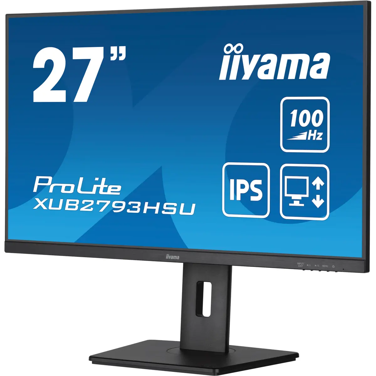 ProLite XUB2793HSU-B6 LED-Monitor 68,6cm 27" 1920x1080 FHD 100 Hz IPS 250 cd/m² 1000:1 1 ms HDMI DisplayPort Lautsprecher mattschwarz Pivot