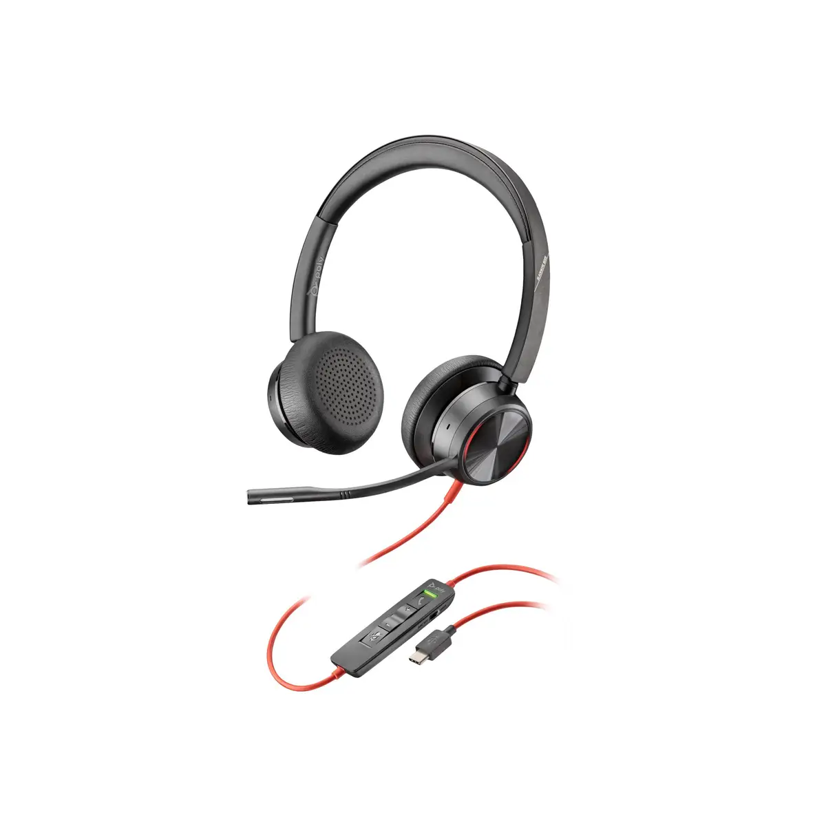 Poly Blackwire 8225 Stereo USB-C Headset +USB-C/A