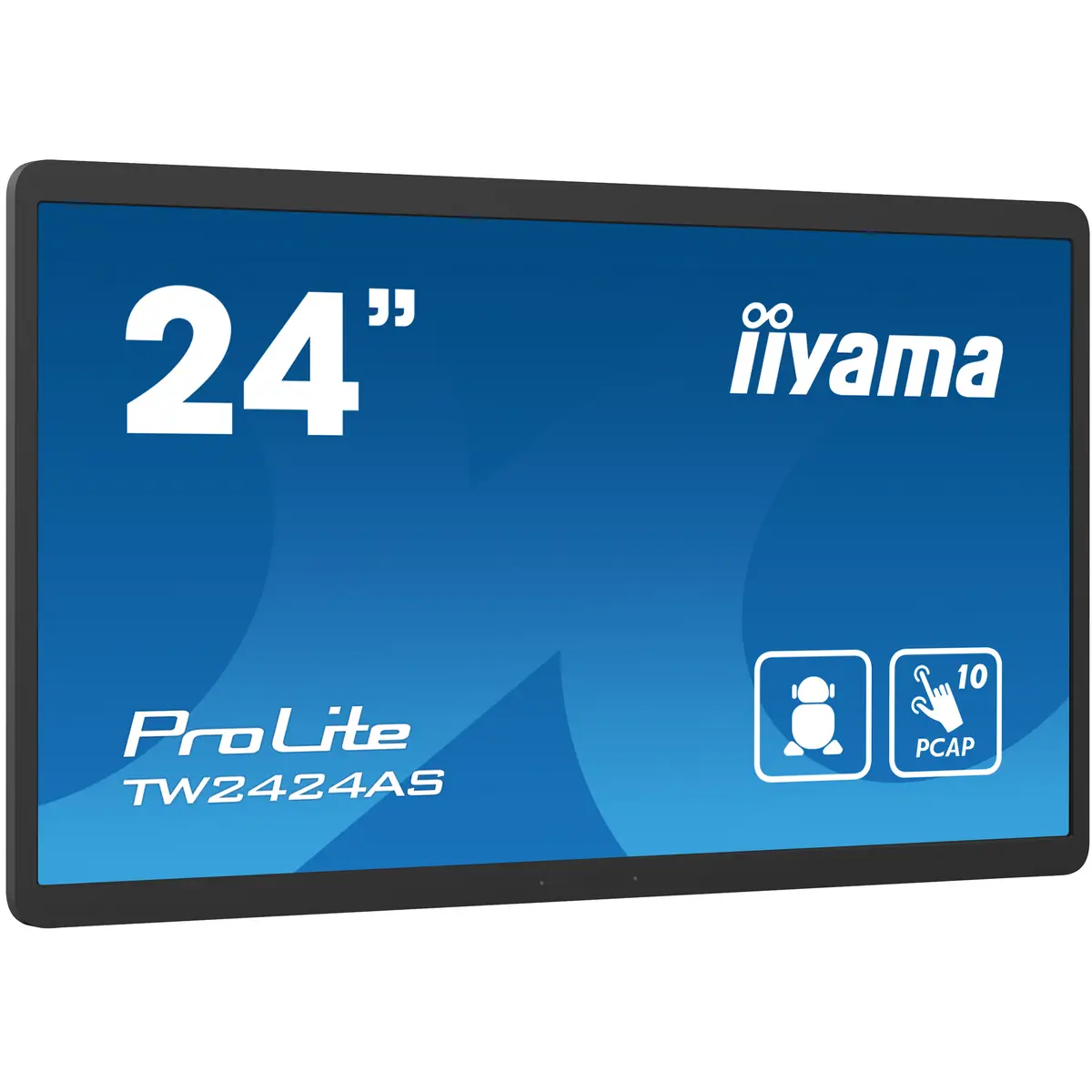 ProLite TW2424AS-B1 LED-Monitor 59,9cm 23,6" feststehend Touchscreen 1920x1080 FHD 60 Hz IPS 1000:1 14 ms HDMI Lautsprecher Schwarz Matte