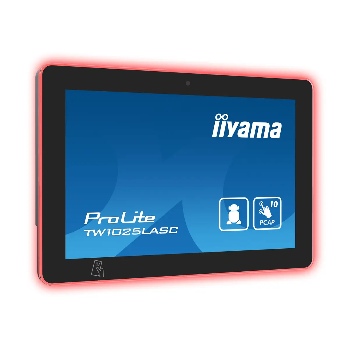 TW1025LASC-B1PNR Signage-Display Kiosk-Design 25,6cm 10,1" LED WLAN 16:10 450 cd/m² 1000:1 25 ms HD Schwarz Touchscreen Mini jack USB x3 RJ45 Microphone WiFi Bluetooth Android 12
