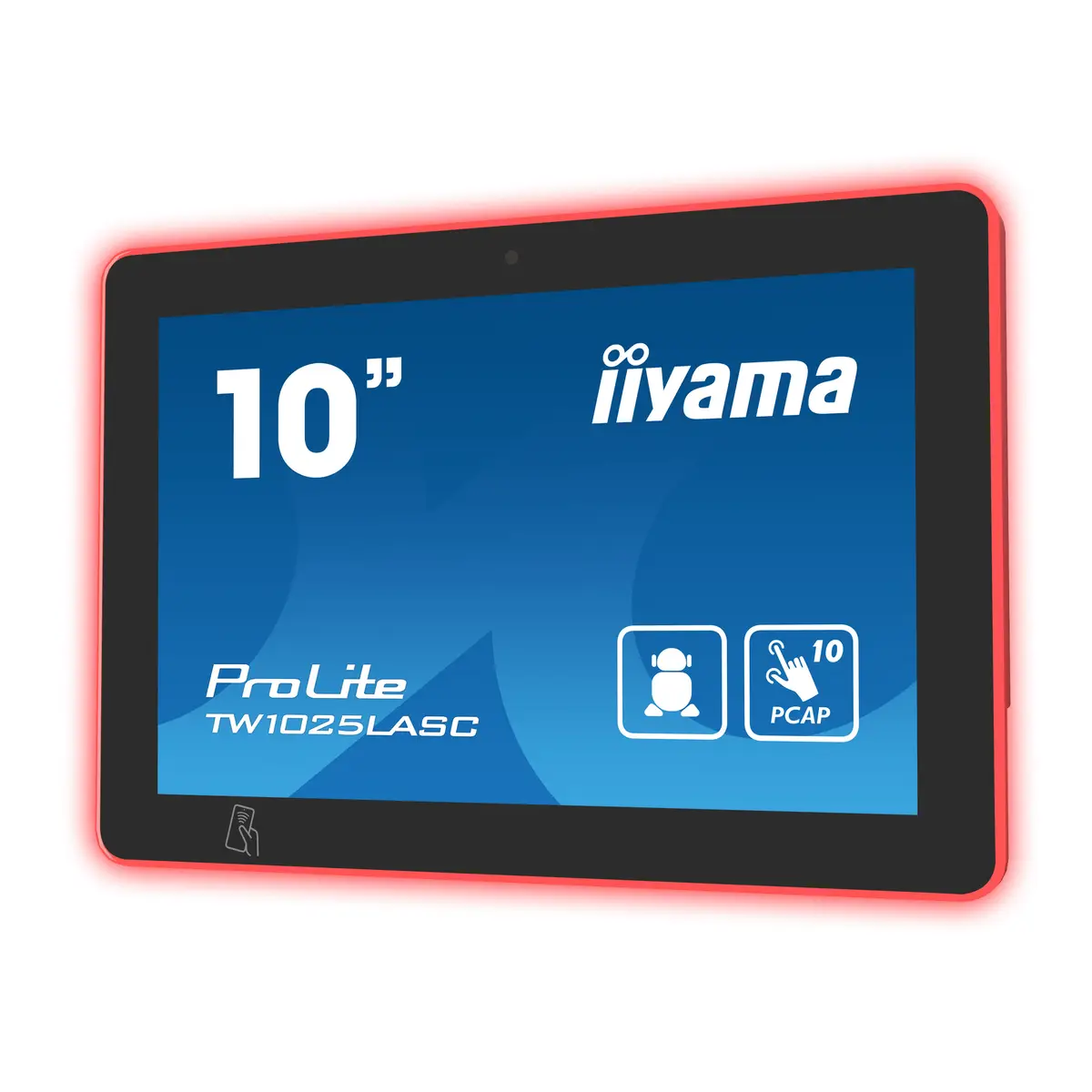 TW1025LASC-B1PNR Signage-Display Kiosk-Design 25,6cm 10,1" LED WLAN 16:10 450 cd/m² 1000:1 25 ms HD Schwarz Touchscreen Mini jack USB x3 RJ45 Microphone WiFi Bluetooth Android 12