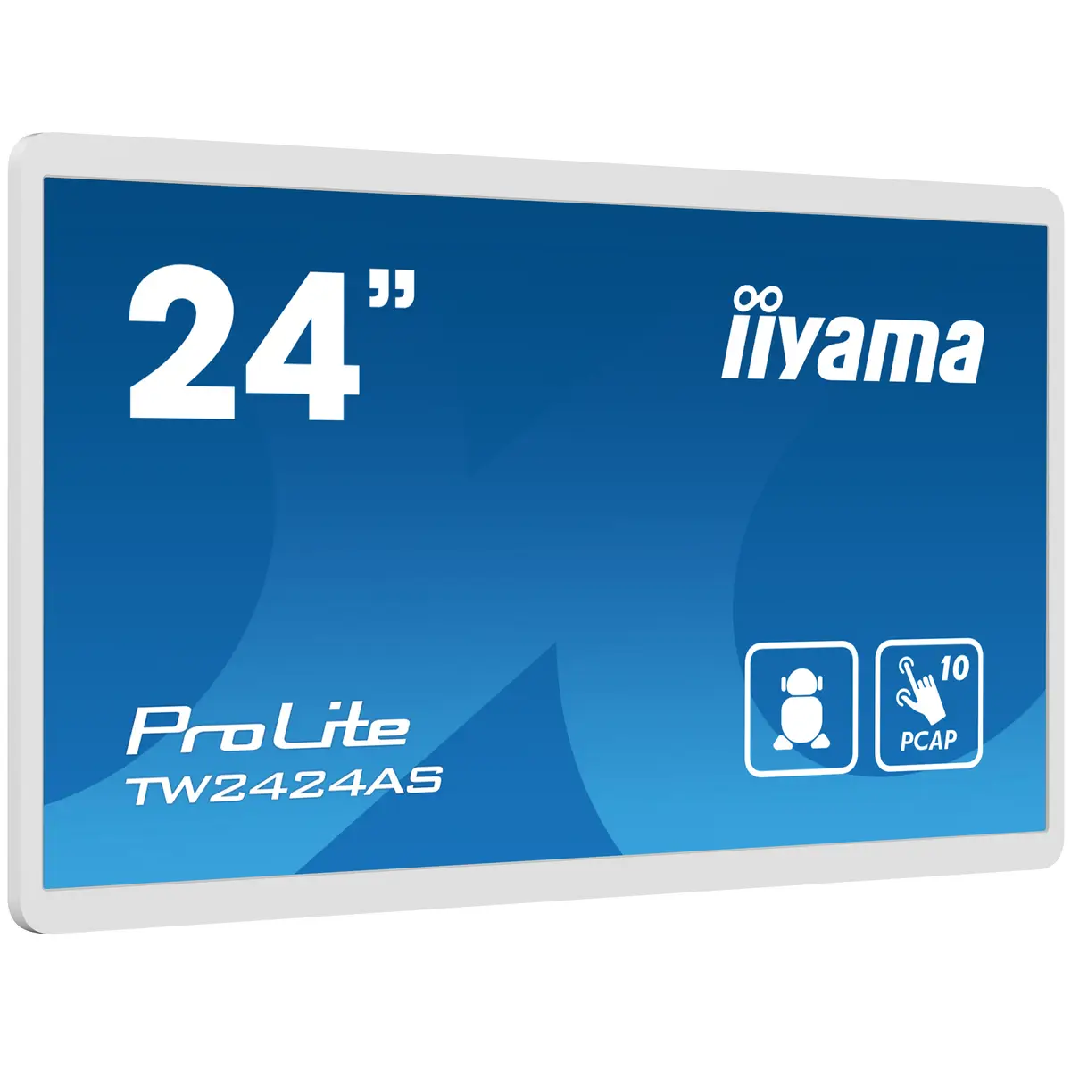 ProLite TW2424AS-W1 LED-Monitor 60,5cm 23,8" feststehend Touchscreen 1920x1080 Full HD (1080p) IPS 1000:1 14 ms HDMI USB-C Lautsprecher weiß Matte
