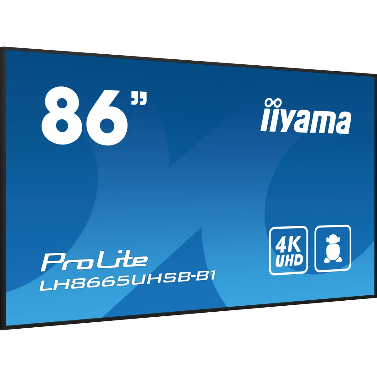 ProLite LH8665UHSB-B1 218 cm 86" LCD-Display mit LED-Hintergrundbeleuchtung Digital Signage Android 4K UHD (2160p) 3840x2160 16:9 1200:1 800 cd/m² 8 ms Schwarz