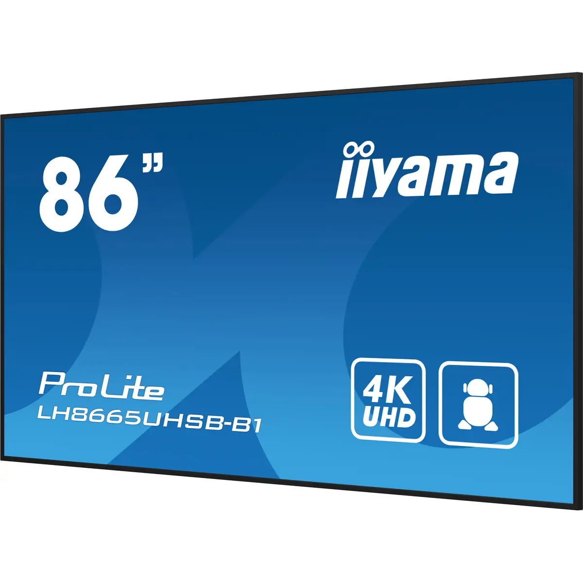 ProLite LH8665UHSB-B1 218 cm 86" LCD-Display mit LED-Hintergrundbeleuchtung Digital Signage Android 4K UHD (2160p) 3840x2160 16:9 1200:1 800 cd/m² 8 ms Schwarz