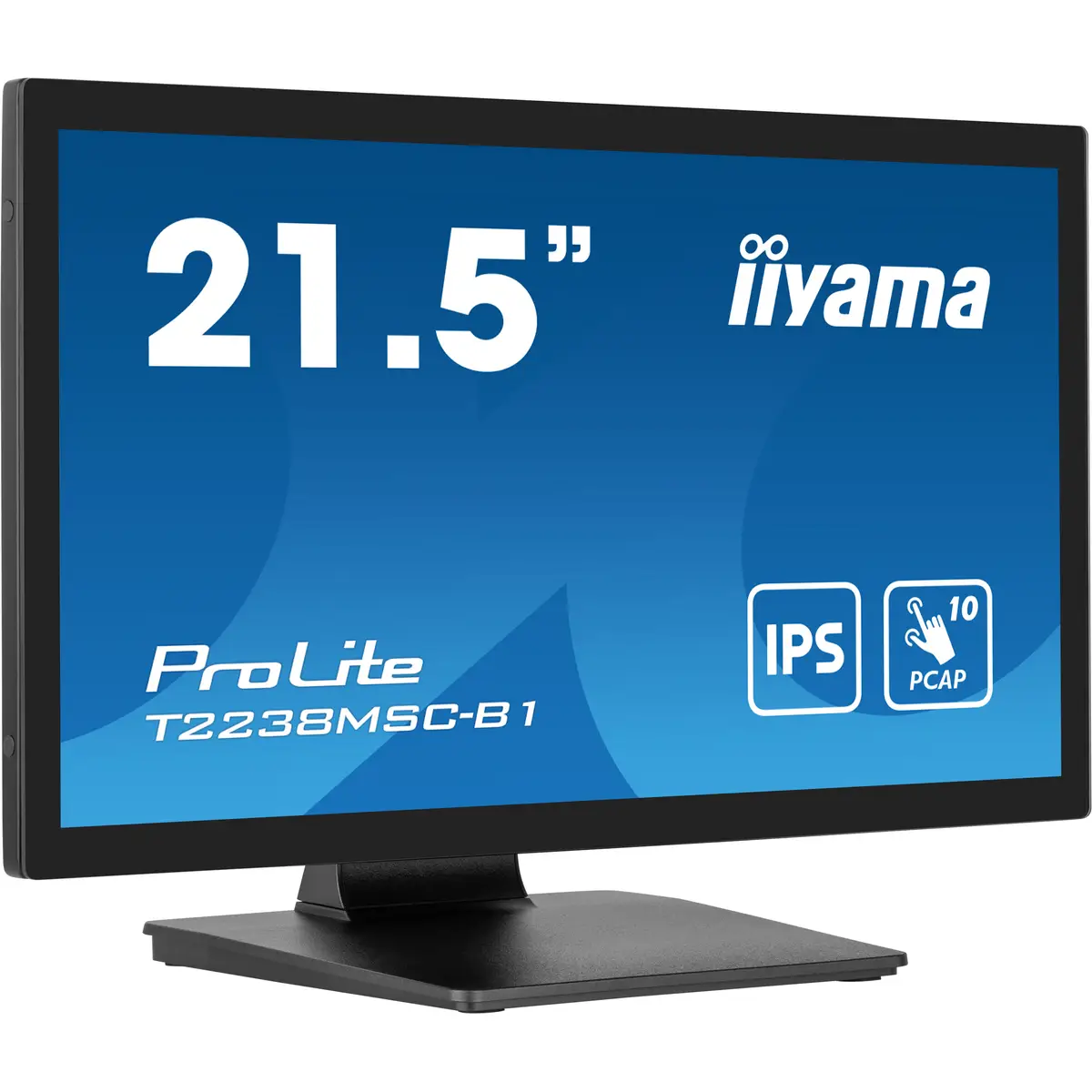 ProLite T2238MSC-B1 LED-Monitor 54,5 cm 21,5" Touchscreen 1920x1080 FHD IPS 600 cd/m² 1000:1 5 ms HDMI DisplayPort Lautsprecher mattschwarz