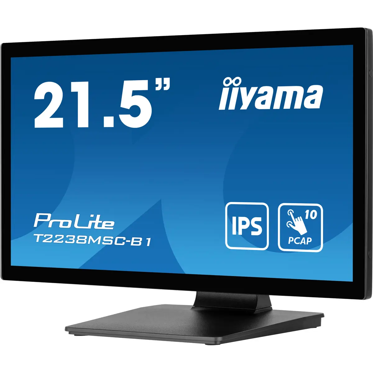 ProLite T2238MSC-B1 LED-Monitor 54,5 cm 21,5" Touchscreen 1920x1080 FHD IPS 600 cd/m² 1000:1 5 ms HDMI DisplayPort Lautsprecher mattschwarz