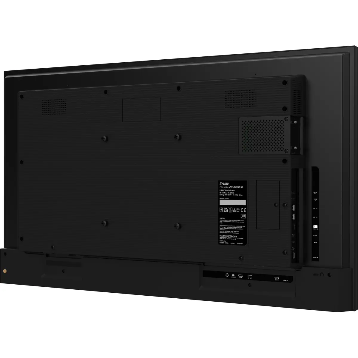 LH5065UHSB-B1AG Signage-Display Digital Signage Flachbildschirm 125,7 cm 49,5" LCD WLAN 4K Ultra HD 3840x2160 60Hz 16:9 800 cd/m² 5000:1 HDMI x2 DisplayPort RS-232c RJ45 Mini jack HDCP USBx2 65W Schwarz
