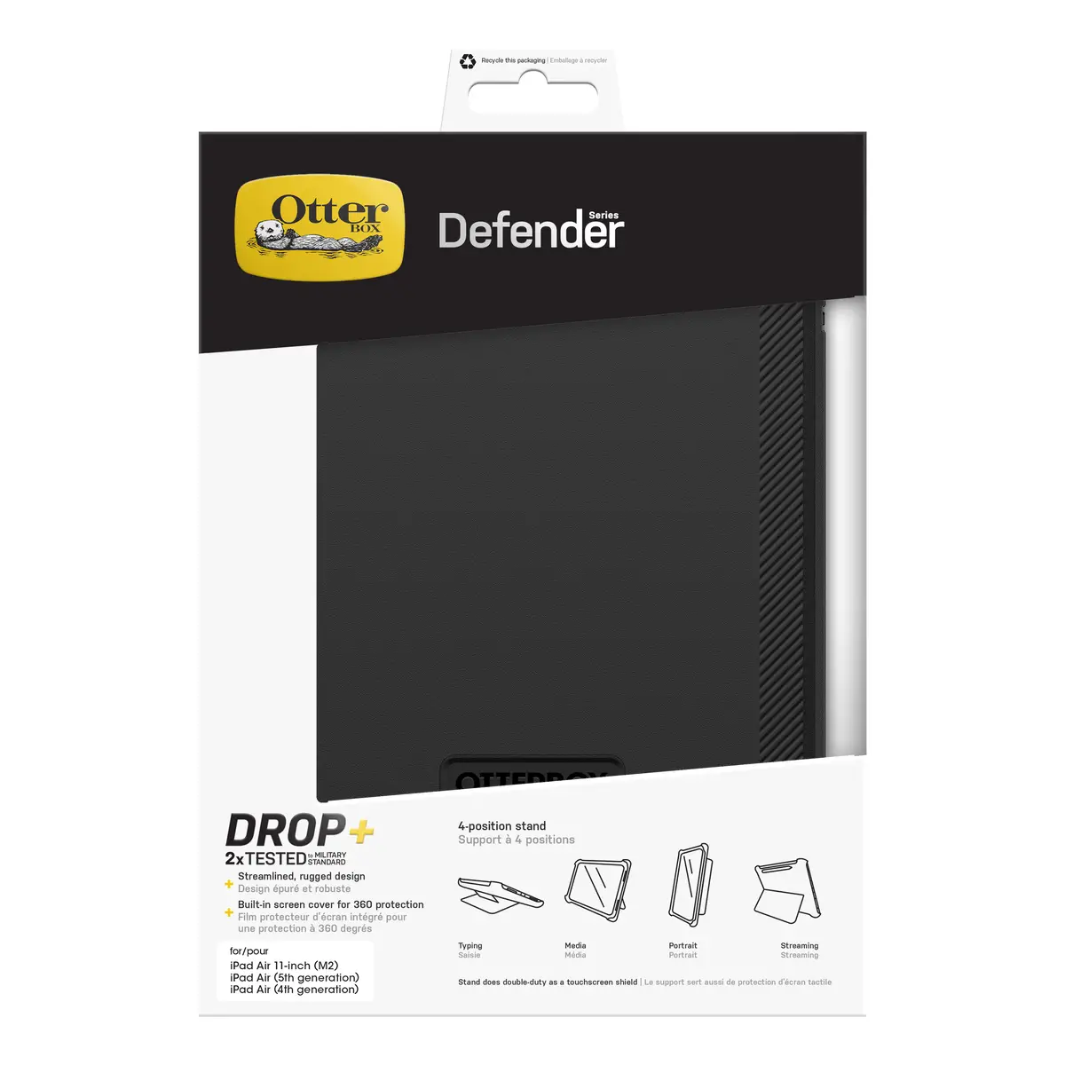 Defender Case für Apple iPad Air 11" (M2/5./4. Gen.) schwarz