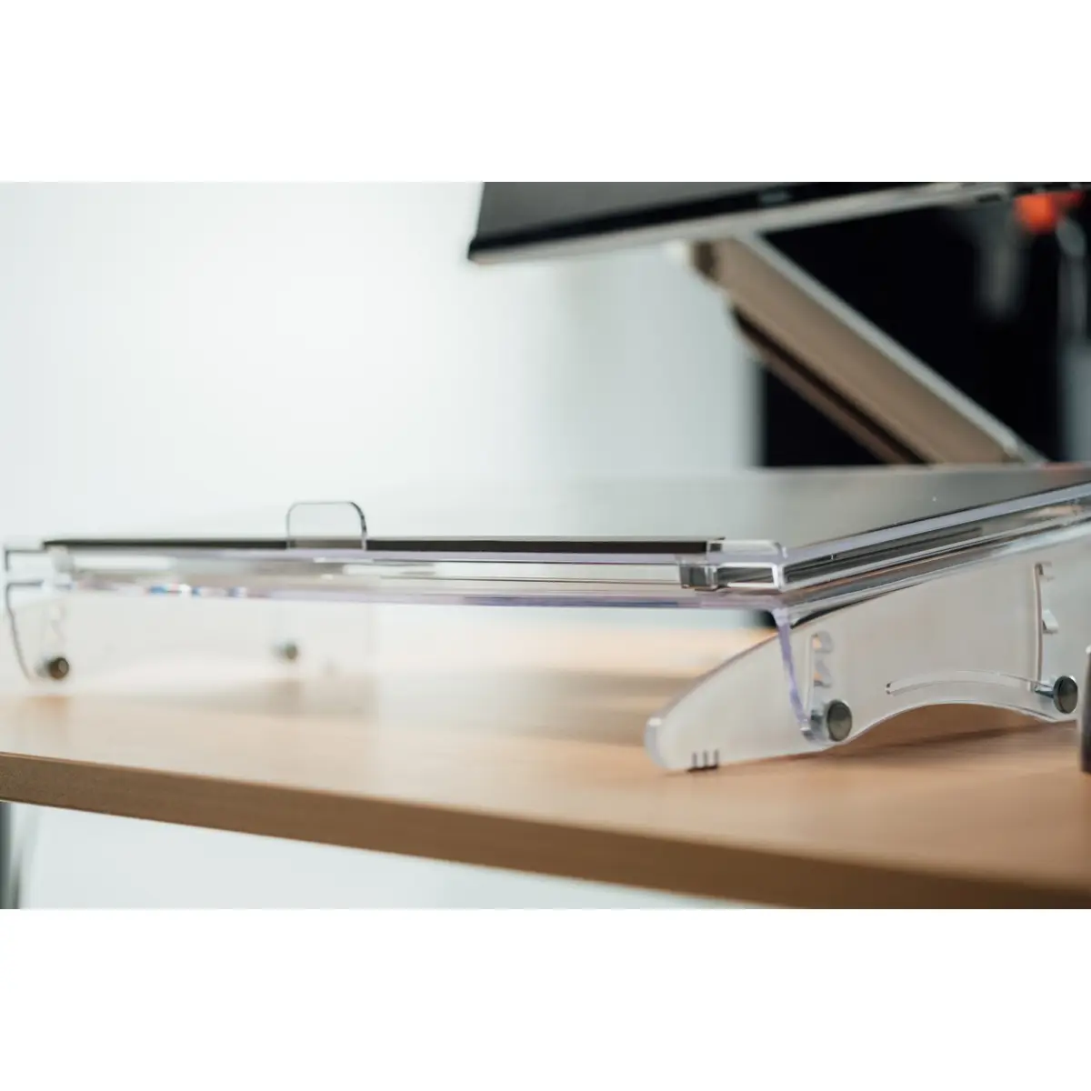 FlexDesk 640 Document Holder/Writing Slope, Kunststoff, Gummi, Stahl, 110 - 180 mm, Hellgrau, Transparent, 515 mm, 380 mm, 110 mm