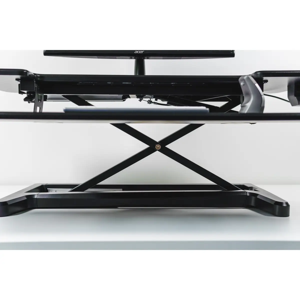 Adjustable Sit-Stand Desk Riser 2, Freistehend, 15 kg, Höhenverstellung, Schwarz