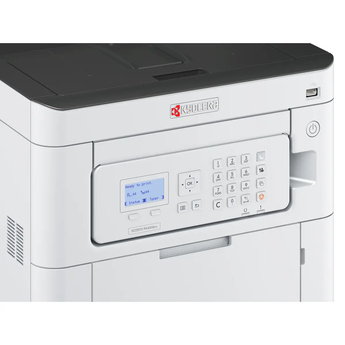 PA4000cx Laser Farbe 1200 x 1200 DPI A4 40 Seiten pro Minute Doppelseitiger Druck LCD Coretex-A9 1.2 GHz 1 GB RJ-45 USB 2.0 220-240 V 50/60 Hz 3 YR