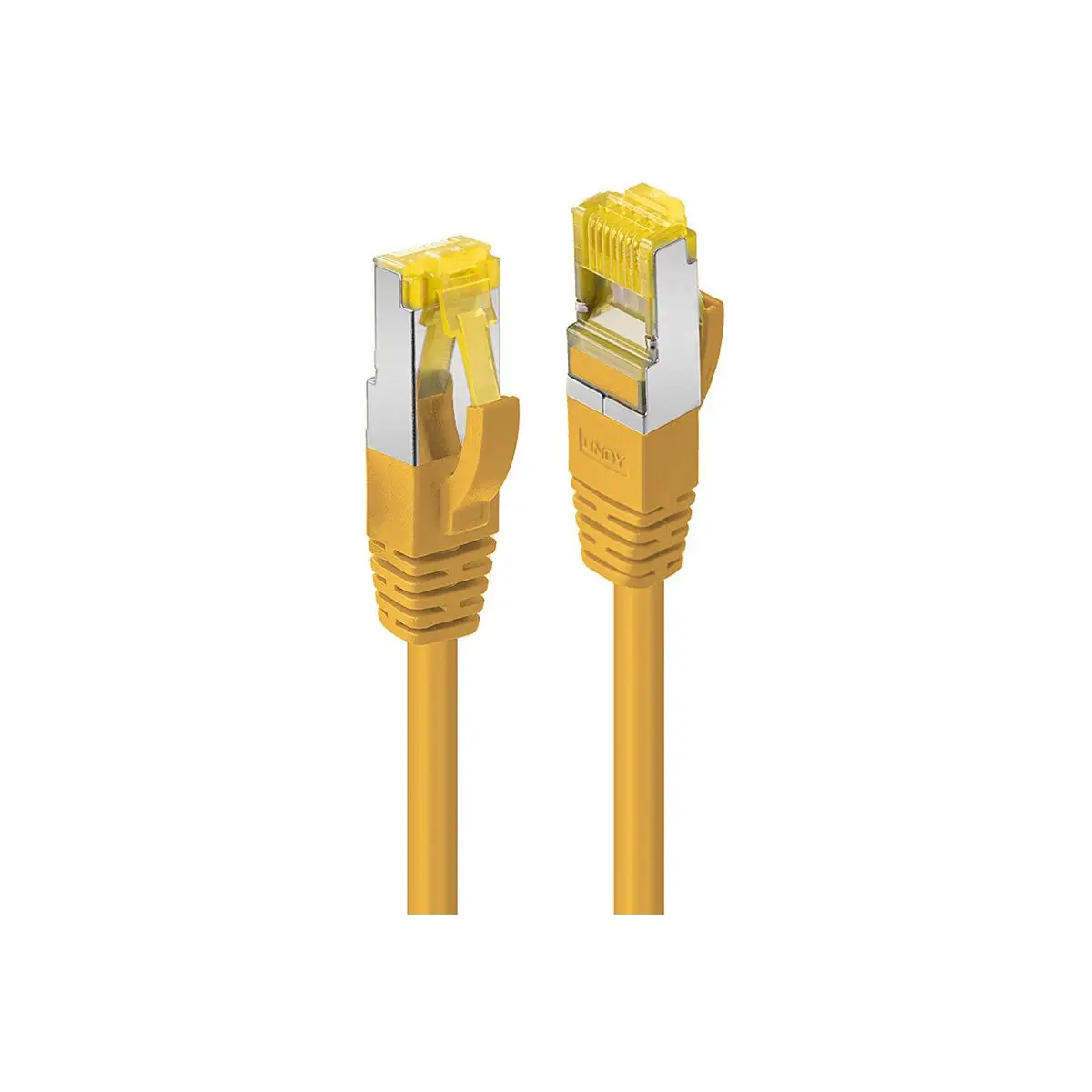 Patchkabel Cat7 Kabel mit Cat 6a Anschlüssen RJ45/RJ45 Stecker/Stecker Gelb 1m