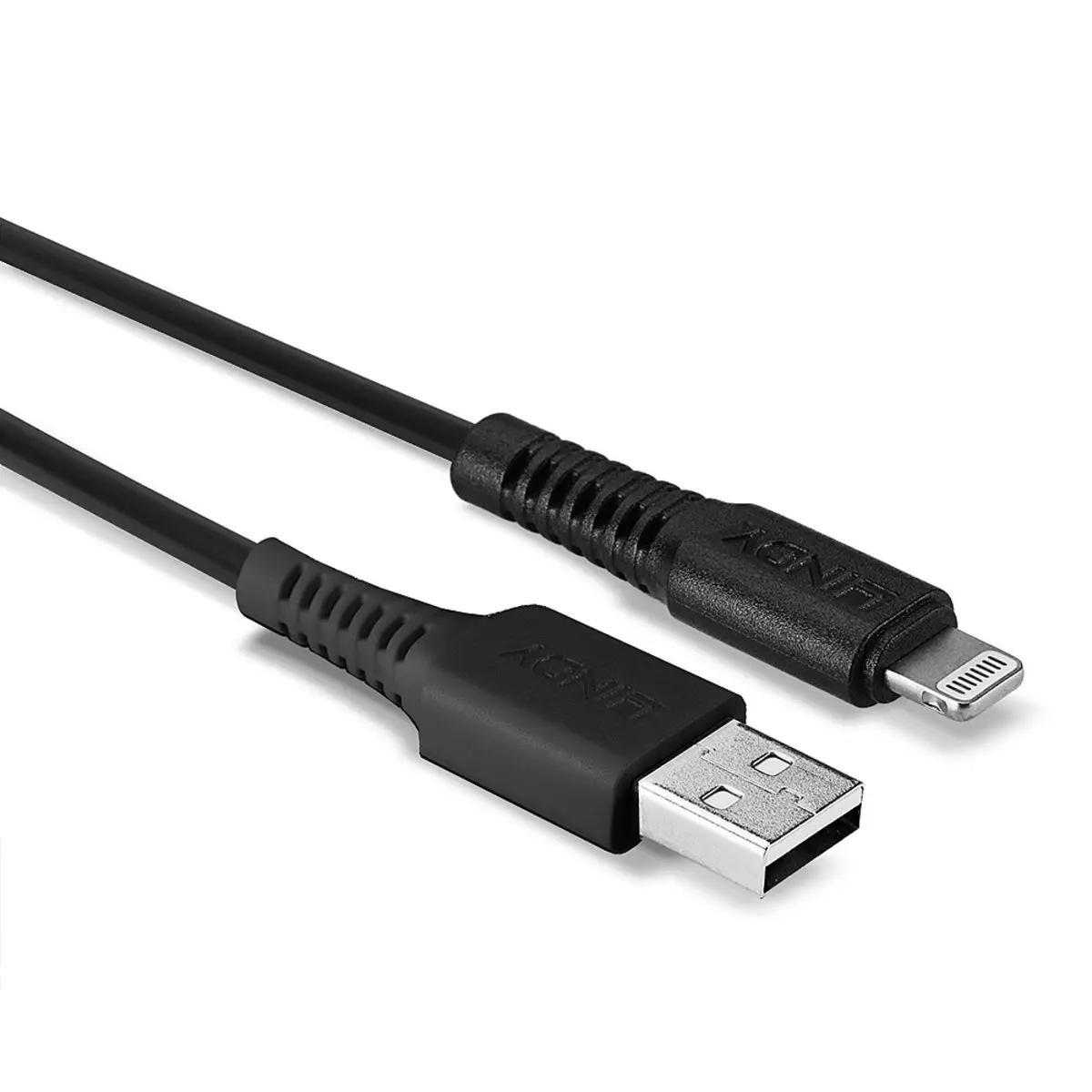 Lightning-Kabel Lightning/USB-A Stecker/Stecker Schwarz 3m