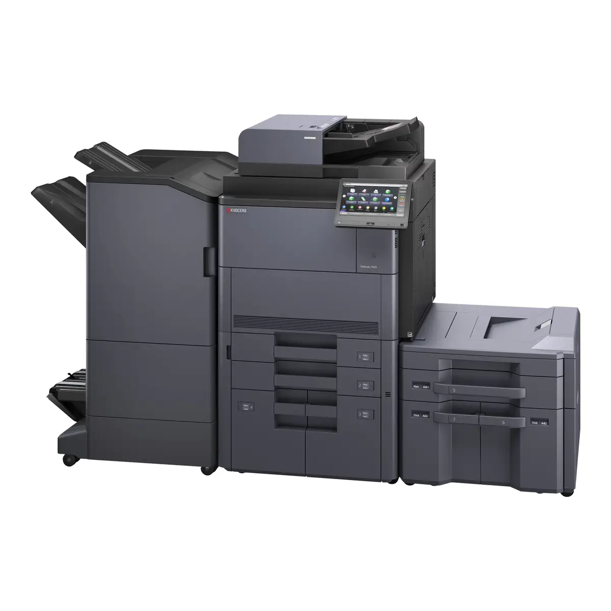 TASKalfa 7003i Multifunktionsdrucker s/w Laser A3 (297 x 420 mm) (Original) A3 (Medien) bis zu 70 Seiten/Min. (Kopieren) bis zu 70 Seiten/Min. (Drucken) 4150 Blatt USB 2.0 Gigabit LAN USB 2.0-Host