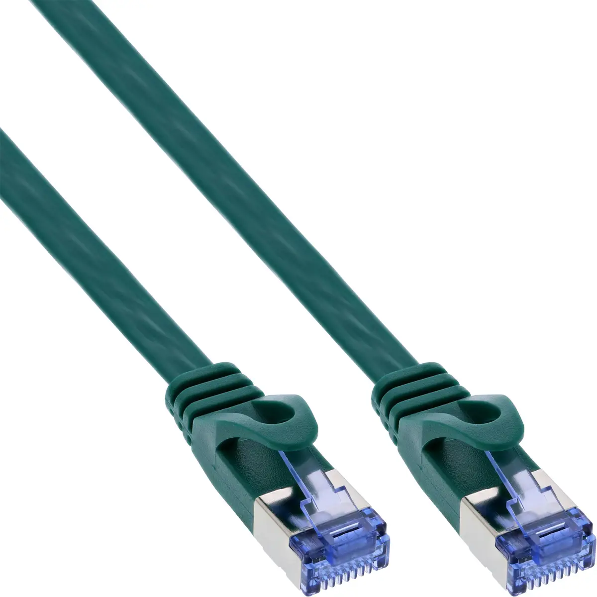 Patchkabel flach, U/FTP, Cat.6A, grün, 10m