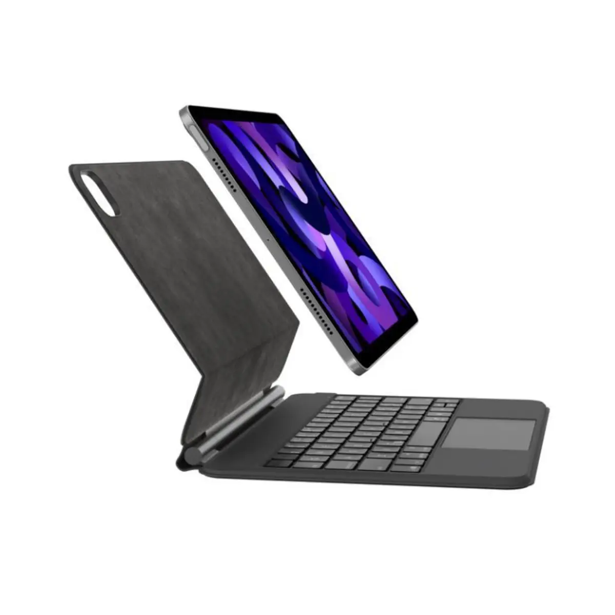 Connect Pro Tastatur und Schutzhülle mit magnetischem Ständer mit Touchpad hinterleuchtet kabellos Bluetooth QWERTZ Deutsch für Apple 10.9-inch iPad Air Wi-Fi Wi-Fi + Cellular 11-inch iPad Pro Wi-Fi Wi-F