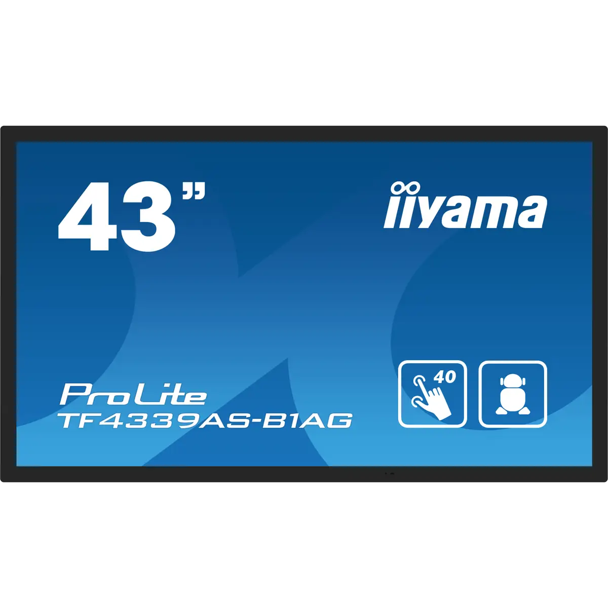 TF4339AS-B1AG Digital Signage 108cm 42,5" LED 3840x2160 Pixel 1200:1 500 cd/m² 16:9 8 ms 2,4K UHD Betriebszeiten (Stunden/Tage) 24/7 Android Schwarz