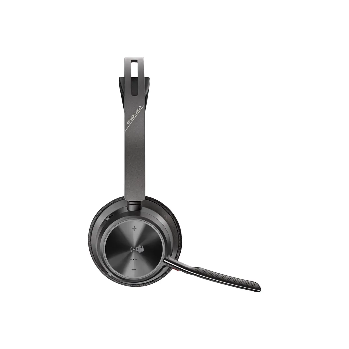 POLY Voyager Focus 2 USB-C-C-Headset für Microsoft Teams zertifiziert + USB-C/A-Adapter +Ladestation Schwarz