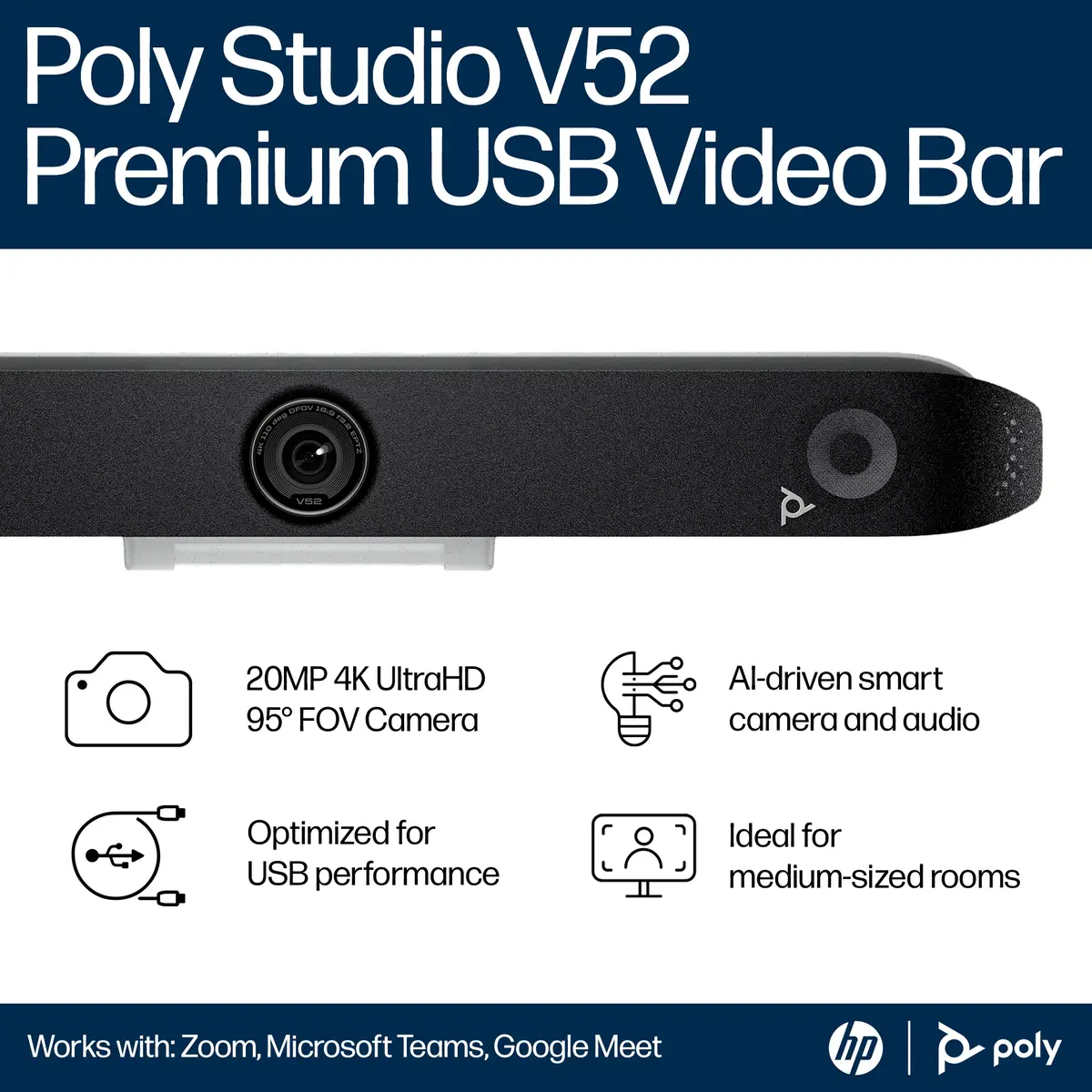 Poly Studio V52 USB-Videoleiste