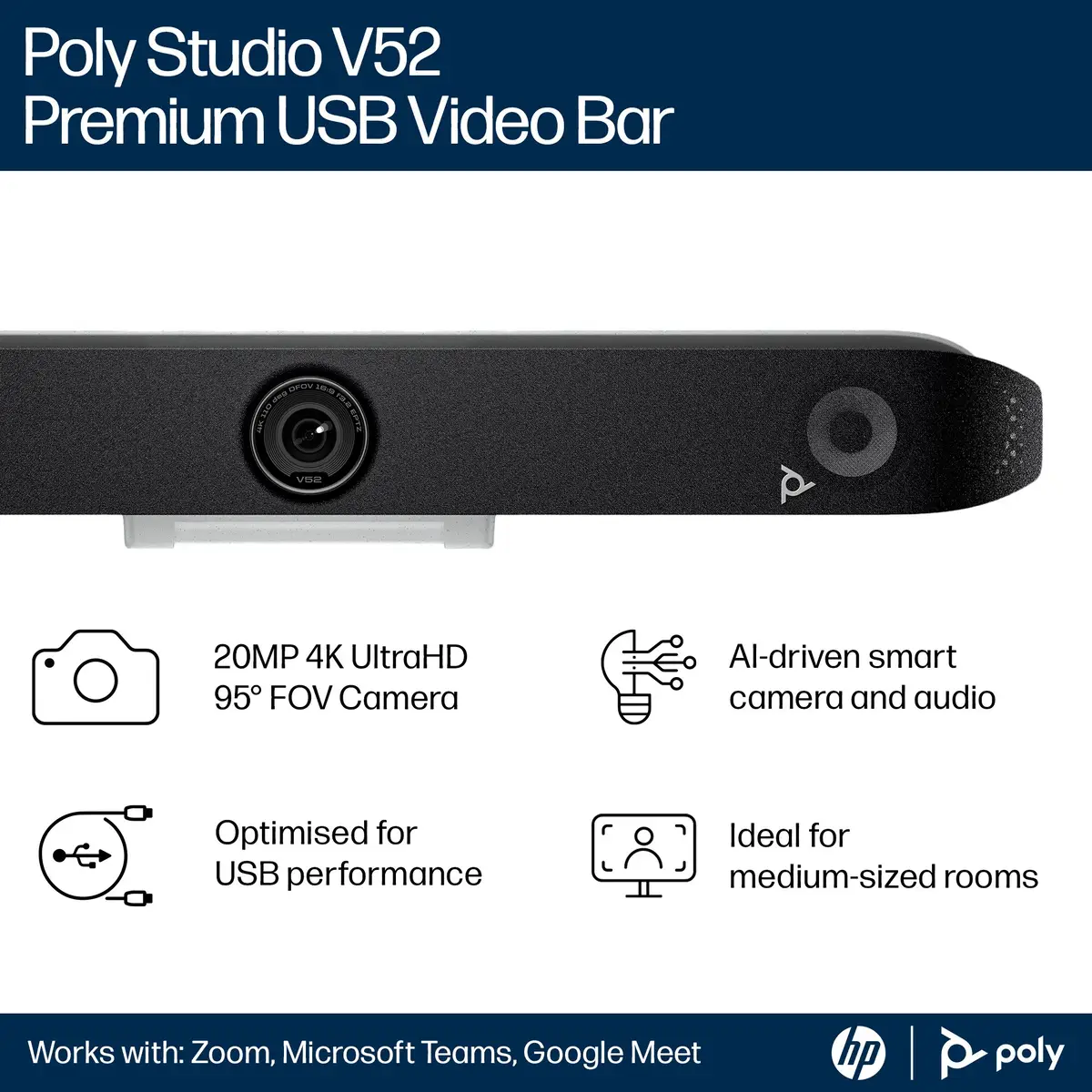 Poly Studio V52 USB-Videoleiste