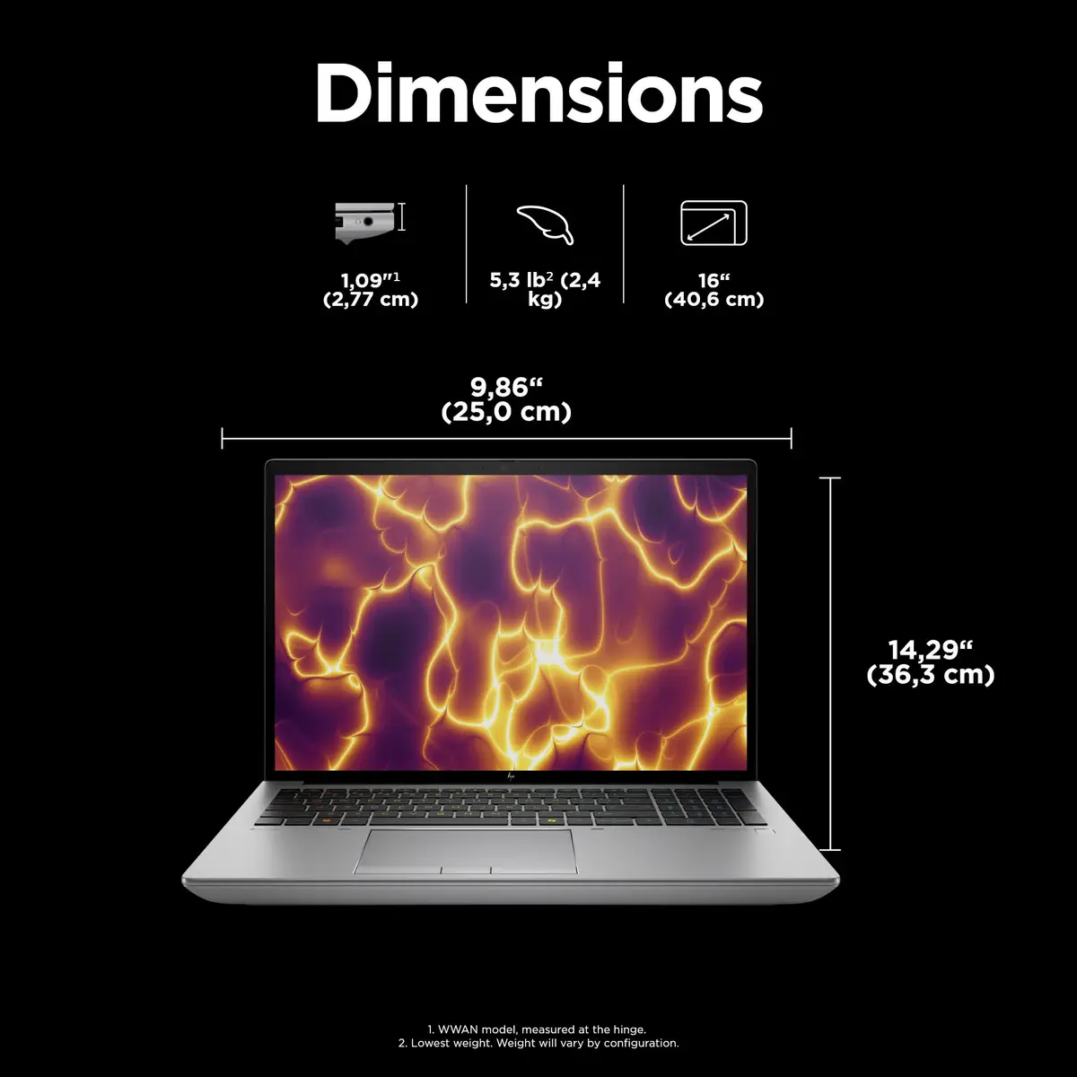 ZBook Fury 16 G11, Intel Core i9, 40,6 cm (16"), 1920 x 1200 Pixel, 32 GB, 1 TB, Windows 11 Pro