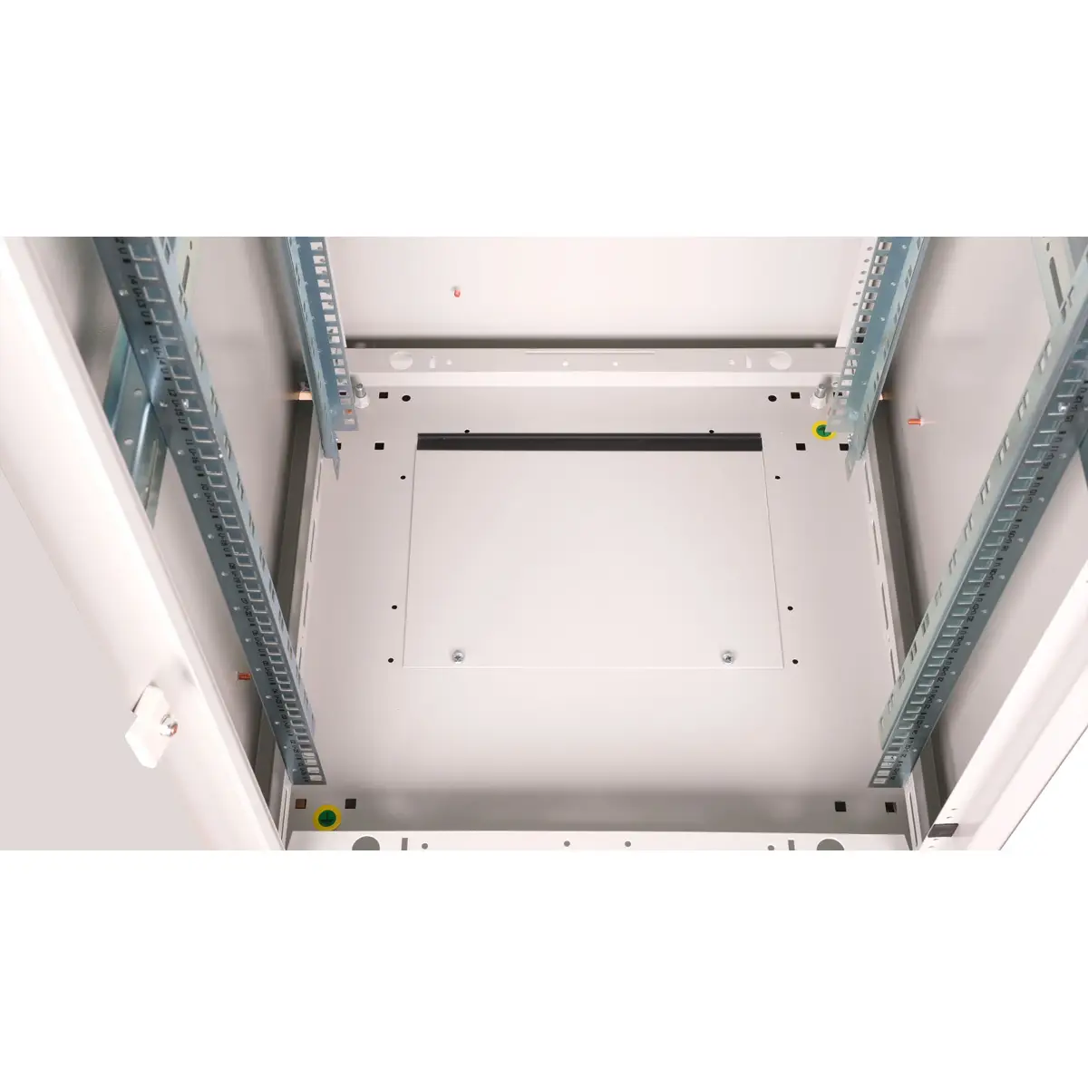 48,26cm (19") Netzwerkschrank Basic 26 HE 600x600 BxT Glastur grau
