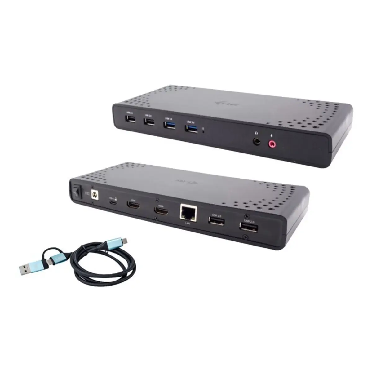 i-tec USB 3.0 / USB-C / Thunderbolt Dual Display Docking Station + Power Delivery 100W