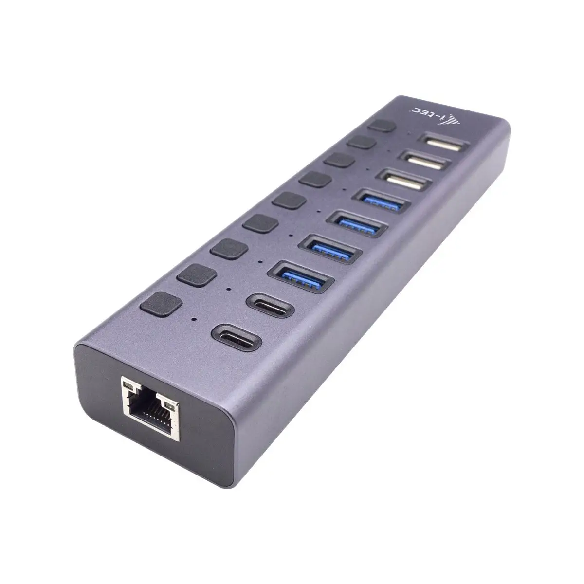 i-tec USB-A/USB-C Charging HUB 9port with LAN + Power Adapter 60 W
