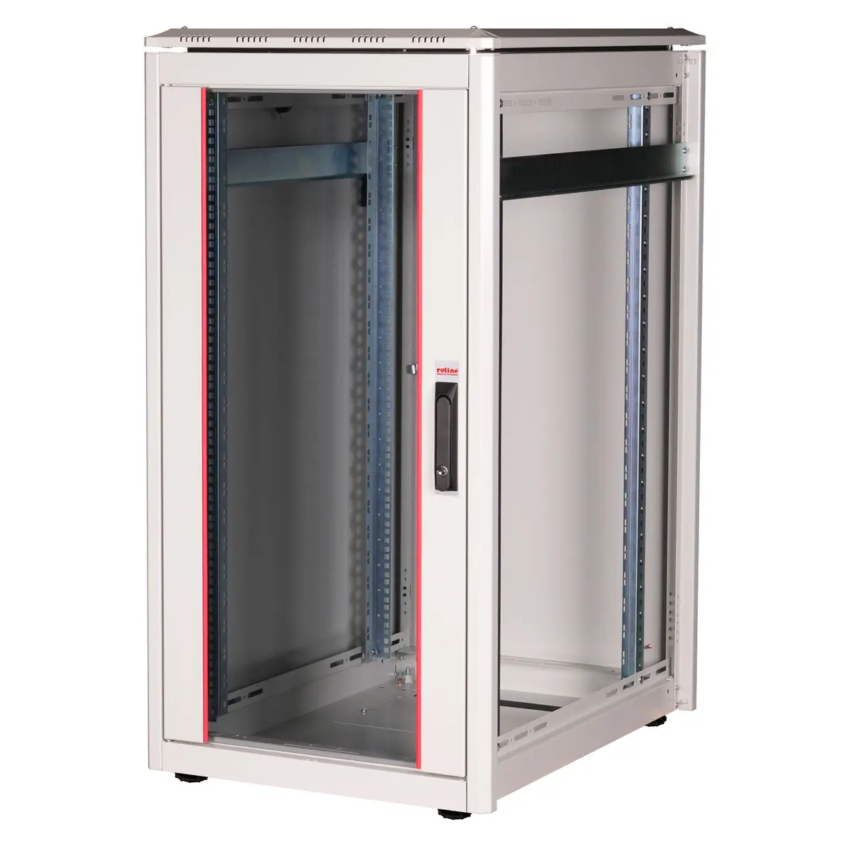 48,26cm (19") Netzwerkschrank Pro 22 HE 600x800 BxT Glastur grau
