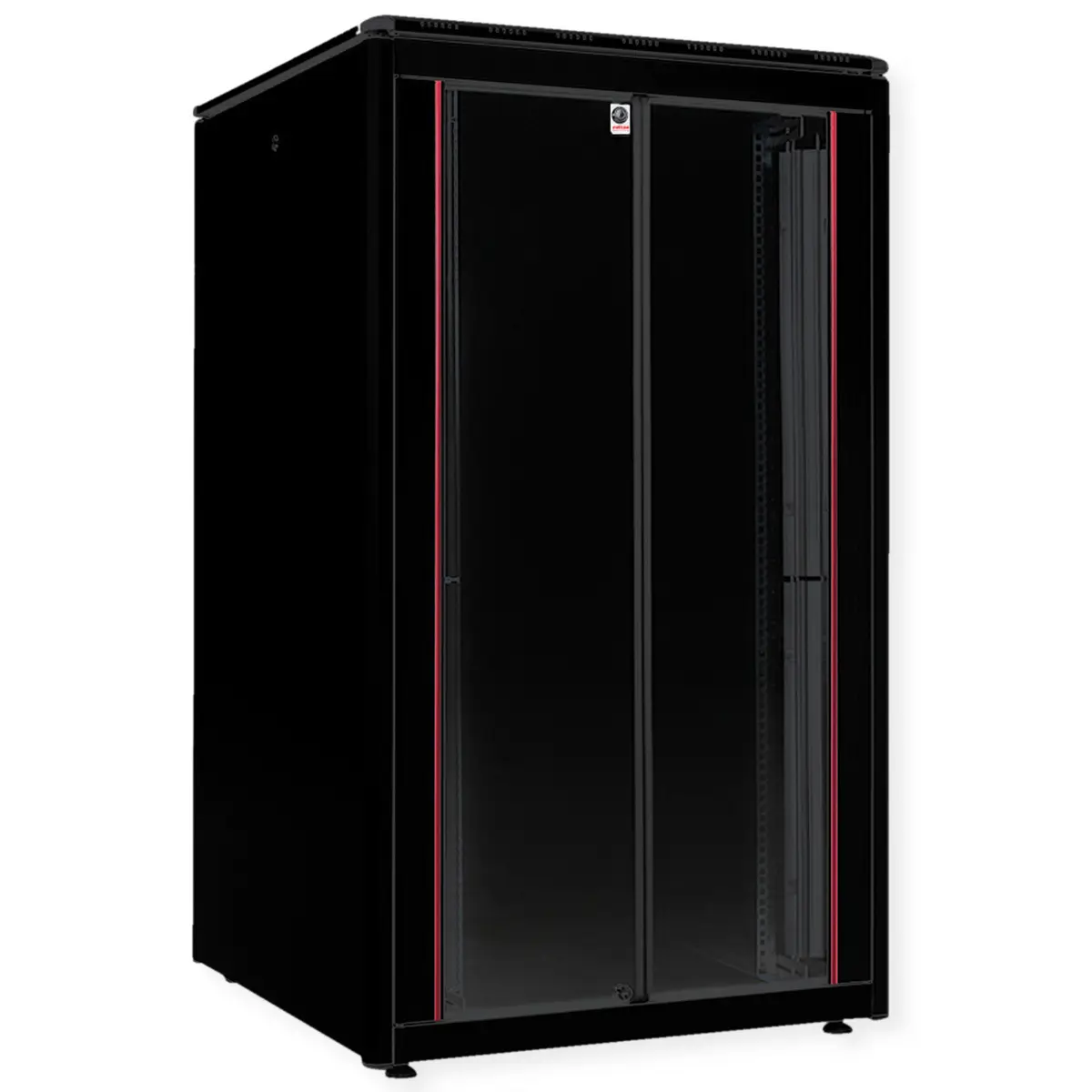 48,26cm (19") Netzwerkschrank Pro 26 HE 800x800 BxT Glastur schwarz