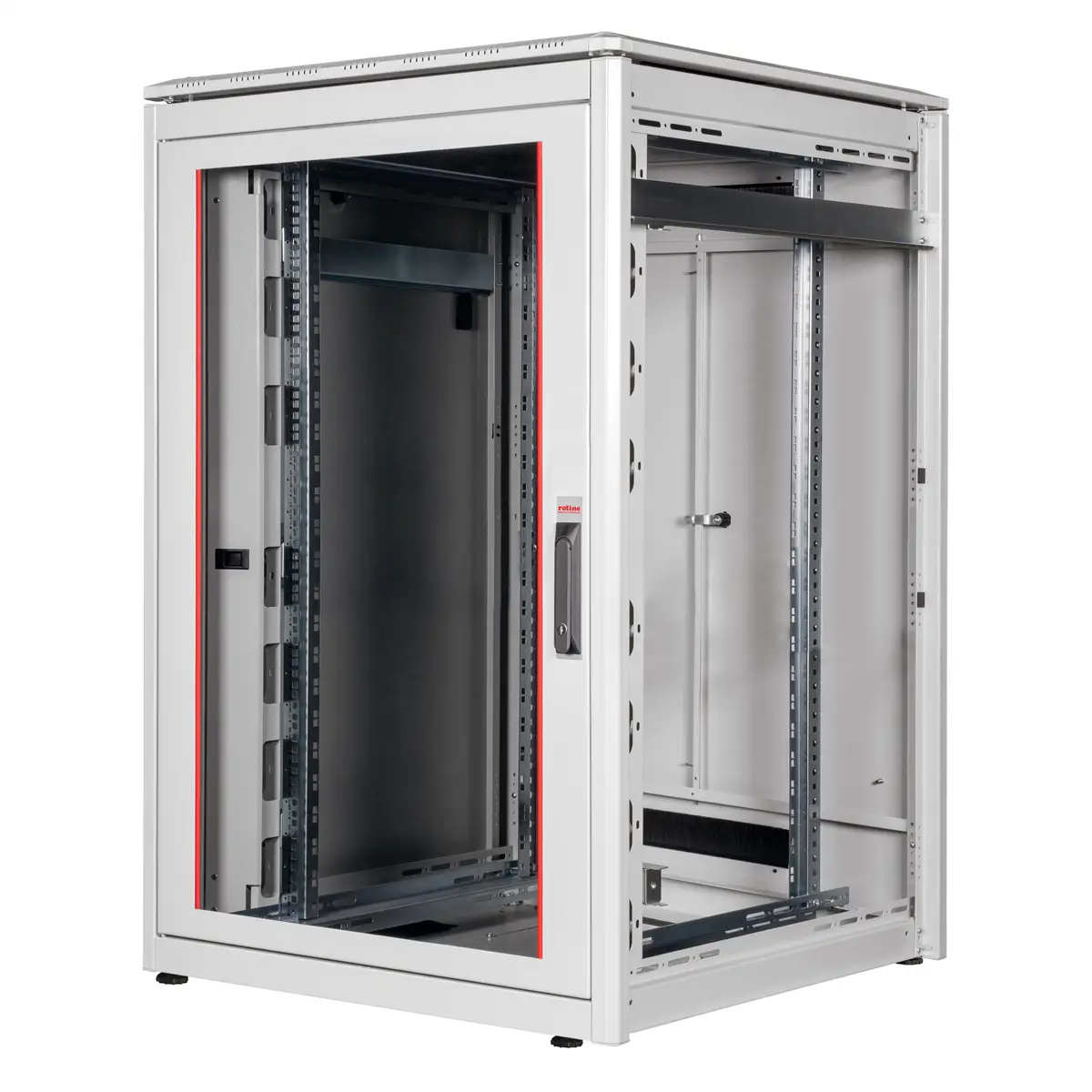 48,26cm (19") Netzwerkschrank Pro 22 HE 800x800 BxT Glastur grau