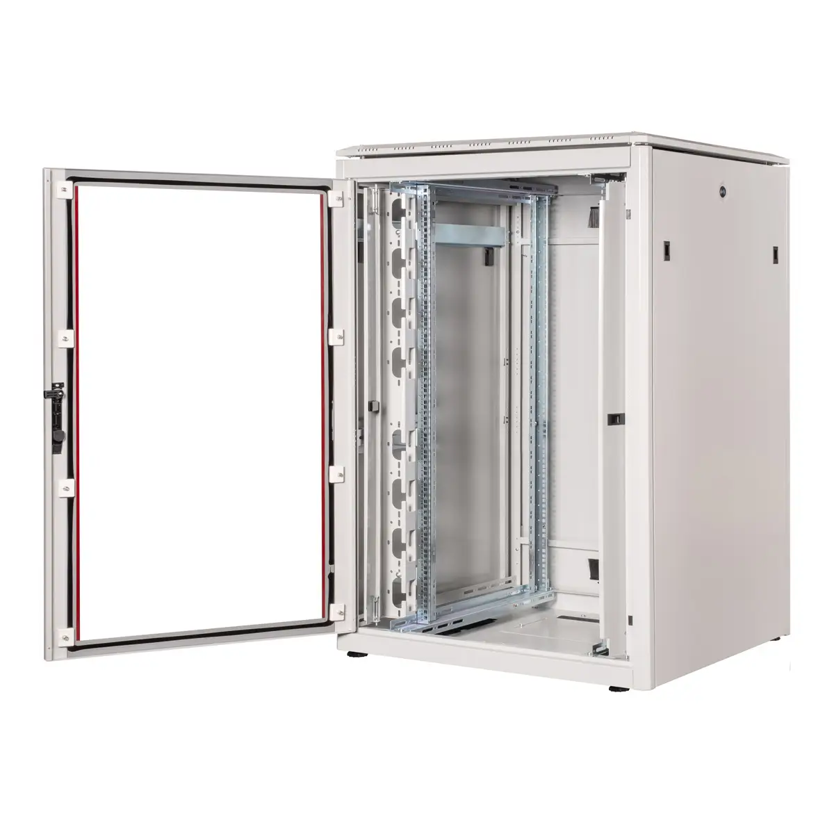 48,26cm (19") Netzwerkschrank Pro 22 HE 800x800 BxT Glastur grau