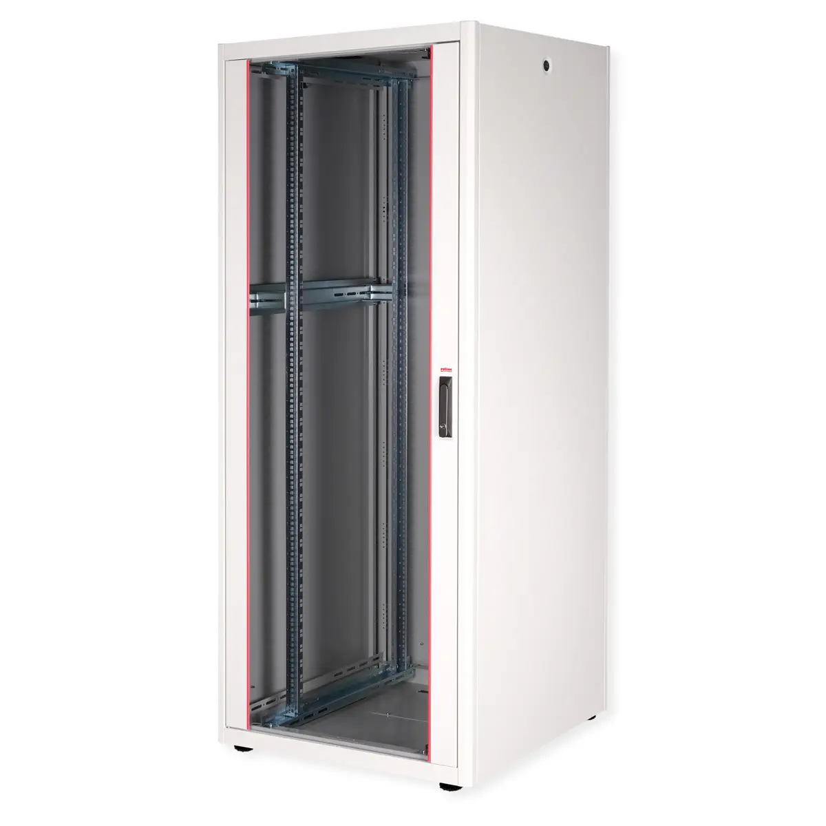 48,26cm (19") Netzwerkschrank Basic 42 HE 800x800 BxT Glastur grau