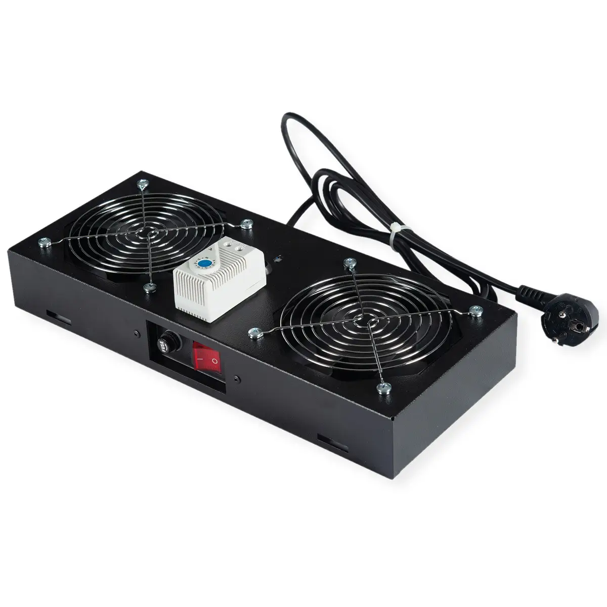 Lüftereinheit 2 Lüfter für 48,26cm (19") Wandgehäuse schwarz