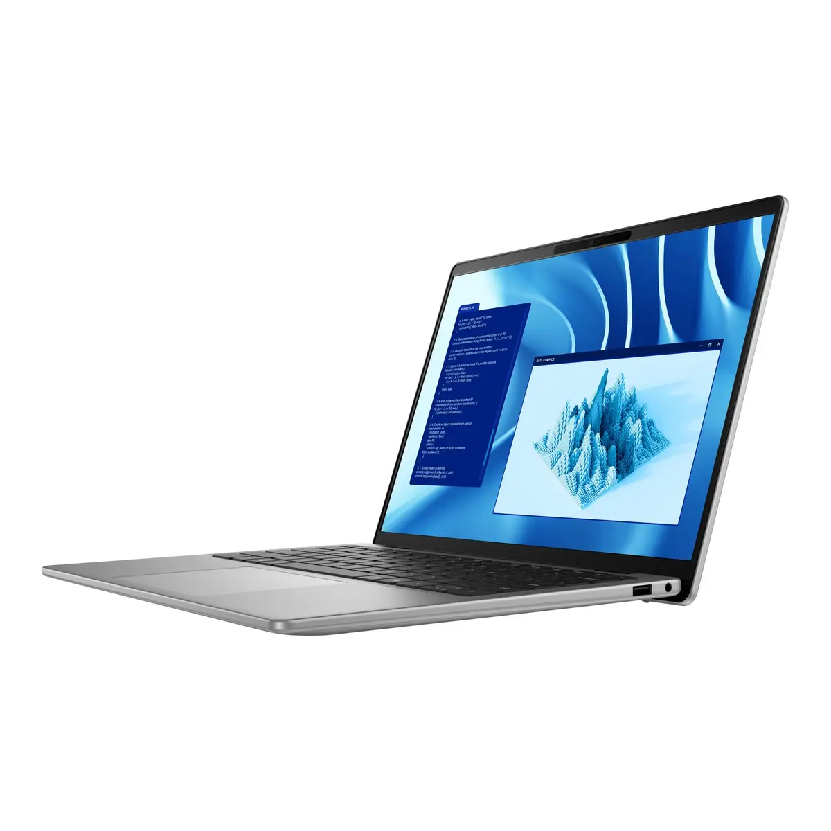 Latitude 7455 Snapdragon X Elite X1E-80-100 3,4 GHz Win 11 Pro Qualcomm Adreno 32 GB 1 TB SSD NVMe TLC 35,565 cm (14") IPS Touchscreen 2560x1600 (QHD+) 400 cd/m² Wi-Fi 7 Grau BTS mit 3 Jahre Basis Vor-Ort