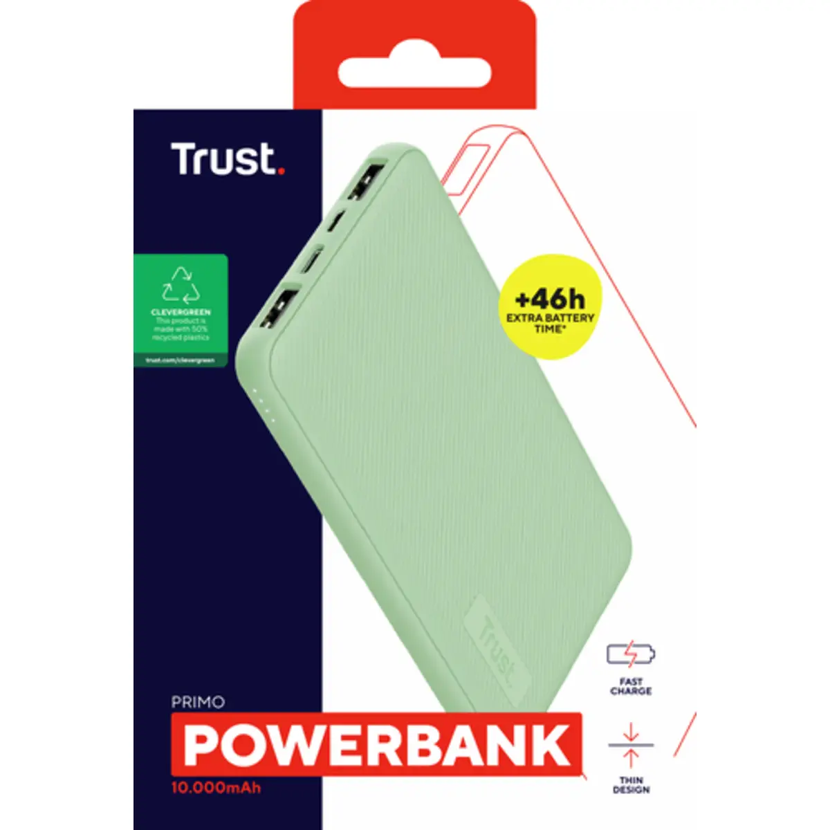25029 Powerbank Lithium-Ion (Li-Ion) 10000 mAh Grün