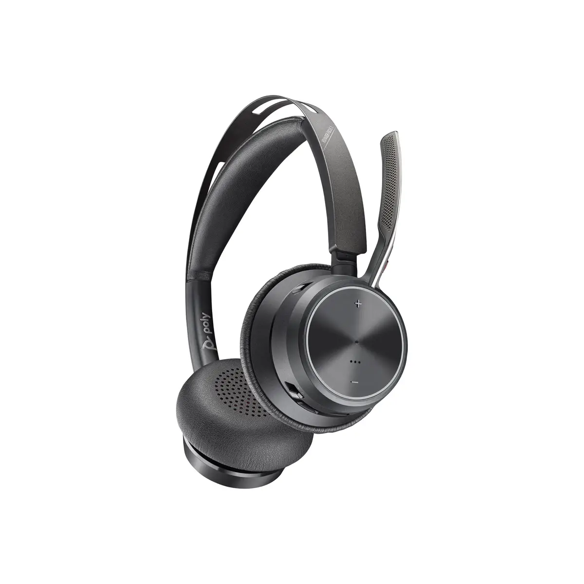 Poly Voyager Focus 2 Wireless Headset On-Ear Bluetooth Adapter USB-C via Bluetooth Schwarz
