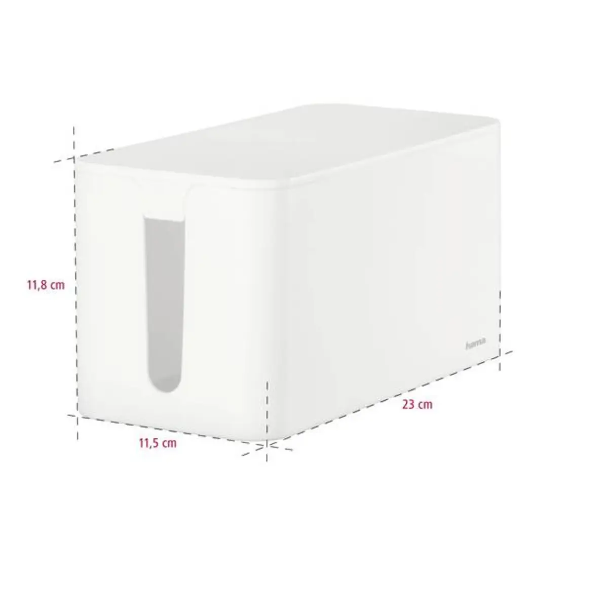 Kabelbox Mini für Steckdosenleiste 23.5x11.5 12 Weiß