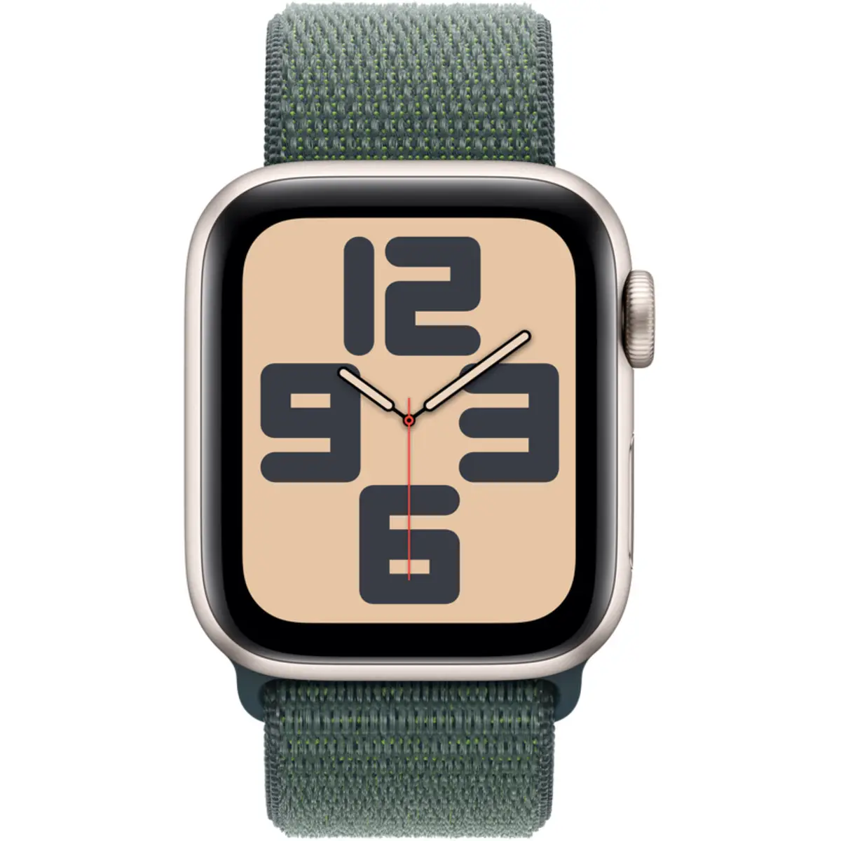 Apple Watch SE GPS 40mm Starlight Aluminium Case with Lake Green Sport Loop