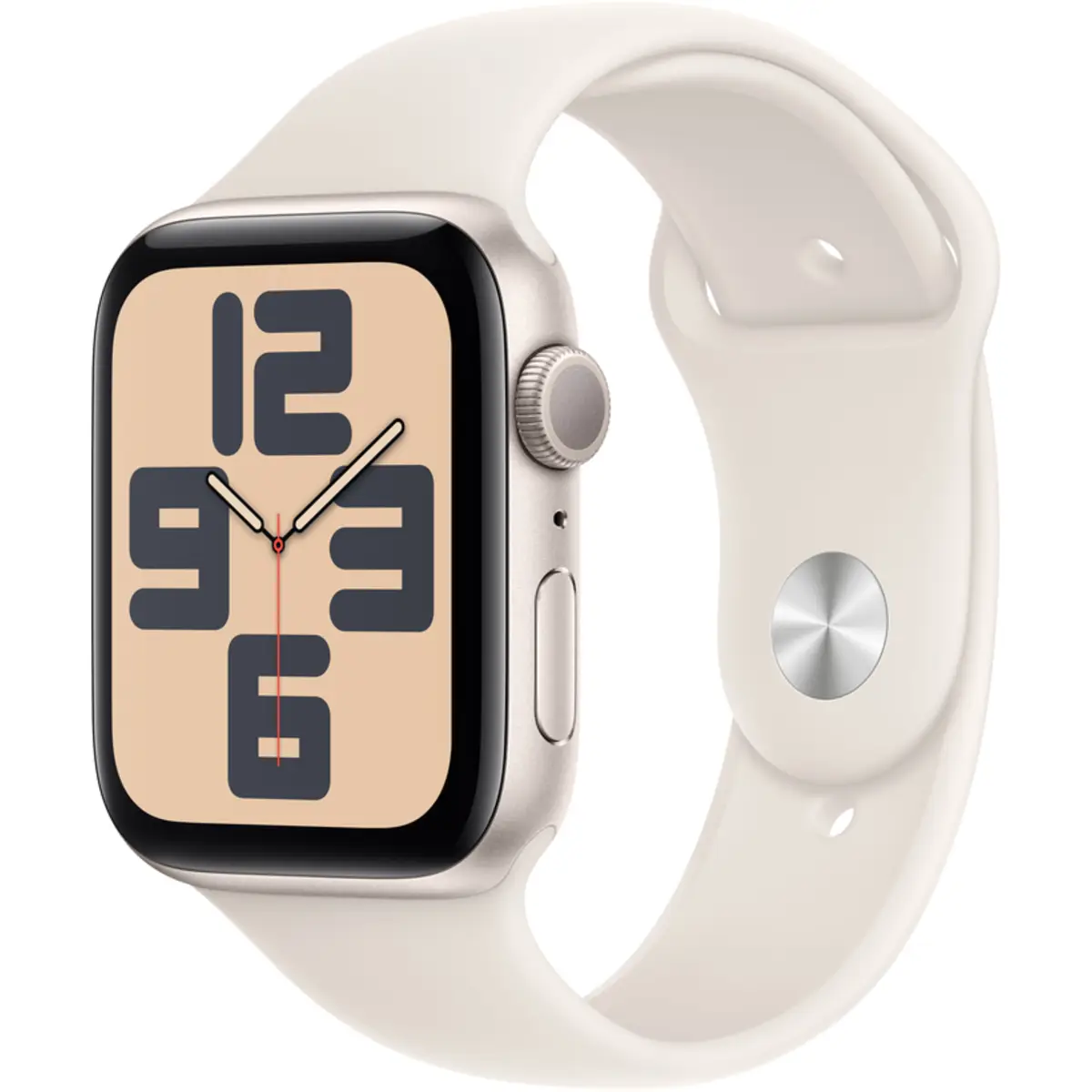 Apple Watch SE GPS 44mm Starlight Aluminium Case with Starlight Sport Band, M/L