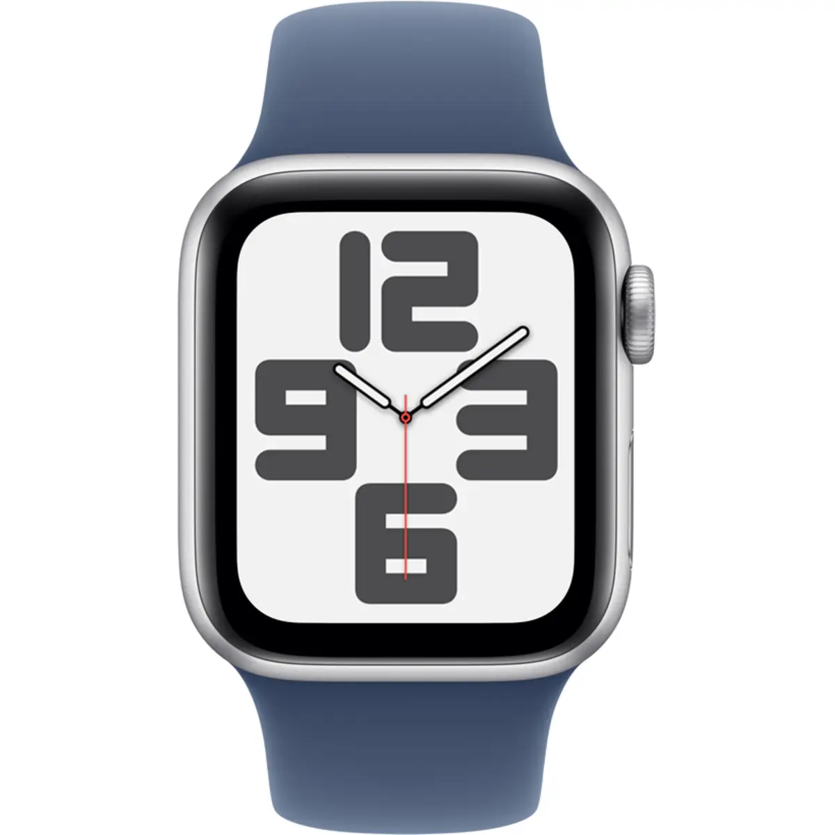 Apple Watch SE GPS + Cellular 40mm Silver Aluminium Case with Denim Sport Band, M/L